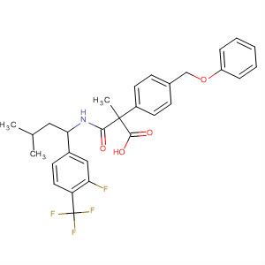 499147-86-3  Benzenepropanoic acid,2-[[[1-[3-fluoro-4-(trifluoromethyl)phenyl]-3-methylbutyl]amino]carbonyl]-4-(phenoxymethyl)-