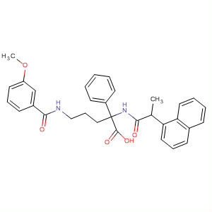 499151-03-0  Benzenebutanoic acid,4-[[(3-methoxybenzoyl)amino]methyl]-2-[[2-(1-naphthalenyl)-1-oxopropyl]amino]-