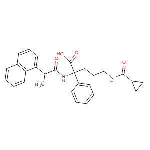 499151-04-1  Benzenebutanoic acid,4-[[(cyclopropylcarbonyl)amino]methyl]-2-[[2-(1-naphthalenyl)-1-oxopropyl]amino]-