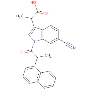 499151-71-2  1H-Indole-3-propanoic acid,6-cyano-1-[2-(1-naphthalenyl)-1-oxopropyl]-