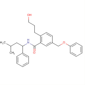 499154-12-0  Benzamide,2-(3-hydroxypropyl)-N-(3-methyl-1-phenylbutyl)-5-(phenoxymethyl)-