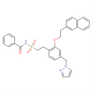 499154-25-5  Benzamide,N-[[2-[2-[2-(2-naphthalenyl)ethoxy]-4-(1H-pyrazol-1-ylmethyl)phenyl]ethyl]sulfonyl]-