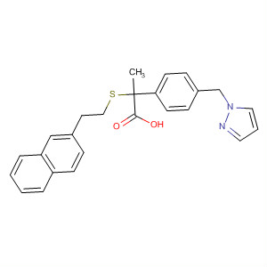 499154-40-4  Benzenpropanoik asit, 2- [[2- (2-naftalinil) etil]tiyo] -4- (1H-pirazol-1-ilmetil) -