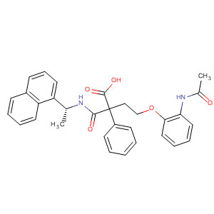 499156-74-0  Benzenebutanoic acid,4-[2-(acetylamino)phenoxy]-2-[[[(1R)-1-(1-naphthalenyl)ethyl]amino]carbonyl]-