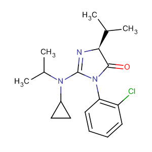 499199-44-9  4H-Imidazol-4-one,3-(2-chlorophenyl)-2-[cyclopropyl(1-methylethyl)amino]-3,5-dihydro-5-(1-methylethyl)-, (5S)-