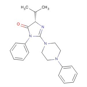 499199-47-2  4H-Imidazol-4-one,3,5-dihydro-5-(1-methylethyl)-3-phenyl-2-(4-phenyl-1-piperazinyl)-, (5S)-