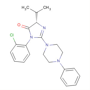 499199-48-3  4H-Imidazol-4-one,3-(2-chlorophenyl)-3,5-dihydro-5-(1-methylethyl)-2-(4-phenyl-1-piperazinyl)-, (5S)-