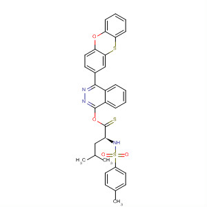 499206-91-6  Pentanethioic acid, 4-methyl-2-[[(4-methylphenyl)sulfonyl]amino]-,S-[4-(2-phenoxathiinyl)-1-phthalazinyl] ester, (2S)-