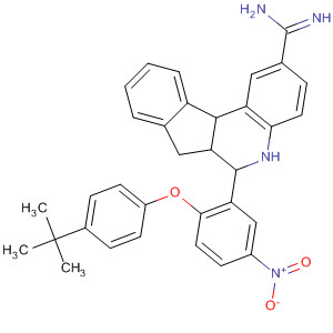 499215-99-5  5H-Indeno[2,1-c]quinoline-2-carboximidamide,6-[2-[4-(1,1-dimethylethyl)phenoxy]-5-nitrophenyl]-6,6a,7,11b-tetrahydro-