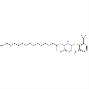 499230-04-5  Pentadecanoic acid,6-chloro-3-(2-cyclopropyl-6-methylphenoxy)-4-pyridazinyl ester 499230-04-5  Pentadecanoic acid,6-chloro-3-(2-cyclopropyl-6-methylphenoxy)-4-pyridazinyl ester