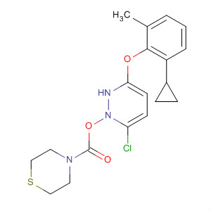 499231-20-8  4-Thiomorpholinecarboxylic acid,6-chloro-3-(2-cyclopropyl-6-methylphenoxy)-4-pyridazinyl ester