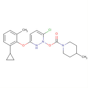499231-90-2  1-Piperidinecarboxylic acid, 4-methyl-,6-chloro-3-(2-cyclopropyl-6-methylphenoxy)-4-pyridazinyl ester