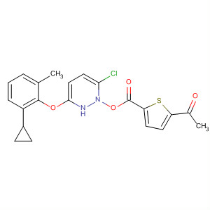 499233-60-2  2-Thiophenecarboxylic acid, 5-acetyl-,6-chloro-3-(2-cyclopropyl-6-methylphenoxy)-4-pyridazinyl ester