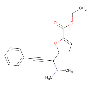 499775-68-7  2-Furancarboxylic acid, 5-[1-(dimethylamino)-3-phenyl-2-propynyl]-,ethyl ester