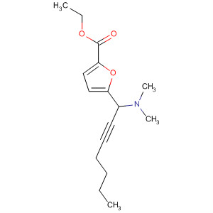 499775-74-5  2-Furancarboxylic acid, 5-[1-(dimethylamino)-2-heptynyl]-, ethyl ester