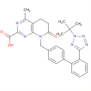 499775-89-2  Pyrido[2,3-d]pyrimidine-2-carboxylic acid,8-[[2'-[2-(1,1-dimethylethyl)-2H-tetrazol-5-yl][1,1'-biphenyl]-4-yl]methyl]-5,6,7,8-tetrahydro-4-methyl-7-oxo-