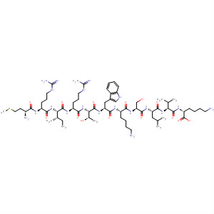 499778-37-9  L-Lysine,L-methionyl-L-arginyl-L-isoleucyl-L-arginyl-L-threonyl-L-tryptophyl-L-lysyl-L-seryl-L-leucyl-L-valyl-