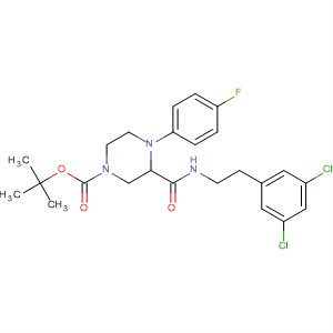 499780-59-5  1-Piperazinecarboxylic acid,3-[[[(3,5-dichlorophenyl)methyl]methylamino]carbonyl]-4-(4-fluorophenyl)-, 1,1-dimethylethyl ester