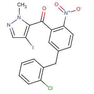 499792-11-9  Methanone,[5-[(2-chlorophenyl)methyl]-2-nitrophenyl](4-iodo-1-methyl-1H-pyrazol-5-yl)-