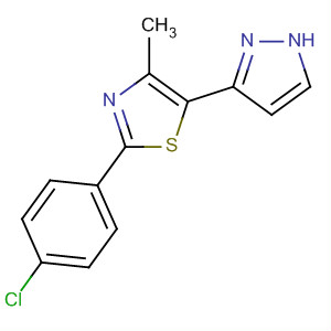 499796-03-1  Thiazole, 2-(4-chlorophenyl)-4-methyl-5-(1H-pyrazol-3-yl)-