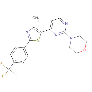 499796-27-9  Morpholine,4-[4-[4-methyl-2-[4-(trifluoromethyl)phenyl]-5-thiazolyl]-2-pyrimidinyl]-