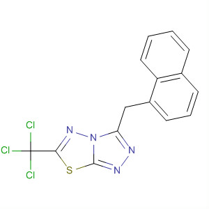 499797-17-0  1,2,4-Triazolo[3,4-b][1,3,4]thiadiazole,3-(1-naphthalenylmethyl)-6-(trichloromethyl)-