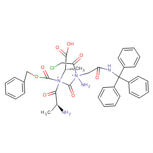 499969-21-0  L-Alanine, N-[(phenylmethoxy)carbonyl]-L-alanyl-,2-(chloroacetyl)-2-[2-oxo-2-[(triphenylmethyl)amino]ethyl]hydrazide