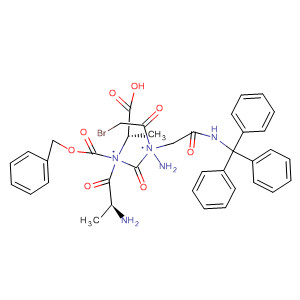 499969-25-4  L-Alanine, N-[(phenylmethoxy)carbonyl]-L-alanyl-,2-(bromoacetyl)-2-[2-oxo-2-[(triphenylmethyl)amino]ethyl]hydrazide