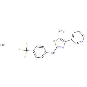 499984-76-8  2-Thiazolamine, 5-methyl-4-(3-pyridinyl)-N-[4-(trifluoromethyl)phenyl]-,monohydrobromide