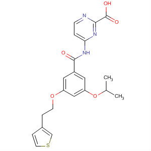 499988-69-1  3-Pyridazinecarboxylic acid,6-[[3-(1-methylethoxy)-5-[2-(3-thienyl)ethoxy]benzoyl]amino]-