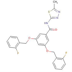 499989-08-1  Benzamide,3,5-bis[(2-fluorophenyl)methoxy]-N-(5-methyl-1,3,4-thiadiazol-2-yl)-