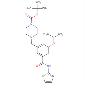 499990-69-1  1-Piperazinecarboxylic acid,4-[[3-(1-methylethoxy)-5-[(2-thiazolylamino)carbonyl]phenyl]methyl]-,1,1-dimethylethyl ester
