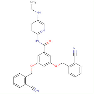 499990-96-4  Benzamide,3,5-bis[(2-cyanophenyl)methoxy]-N-[5-(ethylamino)-2-pyridinyl]-
