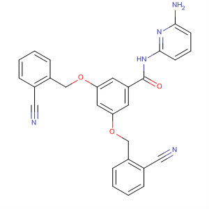 499991-02-5  Benzamide, N-(6-amino-2-pyridinyl)-3,5-bis[(2-cyanophenyl)methoxy]-