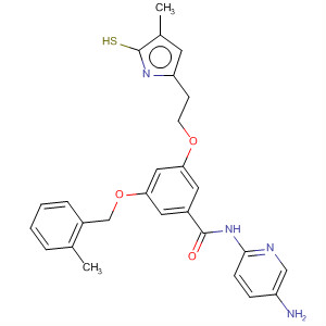 499991-08-1  Benzamide,N-(5-amino-2-pyridinyl)-3-[(2-methylphenyl)methoxy]-5-[2-(4-methyl-5-thiazolyl)ethoxy]-