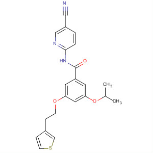499991-26-3  Benzamide,N-(5-cyano-2-pyridinyl)-3-(1-methylethoxy)-5-[2-(3-thienyl)ethoxy]-