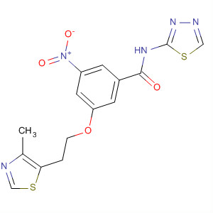 499991-72-9  Benzamide,3-[2-(4-methyl-5-thiazolyl)ethoxy]-5-nitro-N-1,3,4-thiadiazol-2-yl-