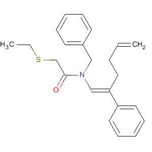 499993-21-4  Acetamide,2-(ethylthio)-N-[(1E)-2-phenyl-1,5-hexadienyl]-N-(phenylmethyl)-