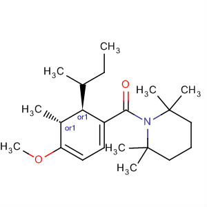 496042-05-8  Piperidine,1-[[(5R,6R)-4-methoxy-5-methyl-6-(1-methylpropyl)-1,3-cyclohexadien-1-yl]carbonyl]-2,2,6,6-tetramethyl-, rel-