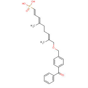 496042-86-5  Phosphonic acid,[(1E,3E,7E)-9-[(4-benzoylphenyl)methoxy]-4,8-dimethyl-1,3,7-nonatrienyl]-