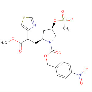 496048-80-7  4-Thiazoleacetic acid,2-[[(2S,4R)-4-[(methylsulfonyl)oxy]-1-[[(4-nitrophenyl)methoxy]carbonyl]-2-pyrrolidinyl]methyl]-, methyl ester