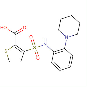 496051-42-4  2-Thiophenecarboxylic acid, 3-[[[2-(1-piperidinyl)phenyl]amino]sulfonyl]-