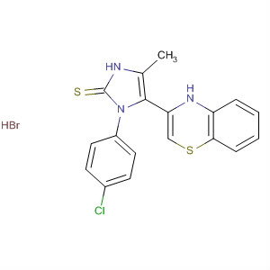 496051-64-0  2H-Imidazole-2-thione,5-(4H-1,4-benzothiazin-3-yl)-1-(4-chlorophenyl)-1,3-dihydro-4-methyl-,monohydrobromide