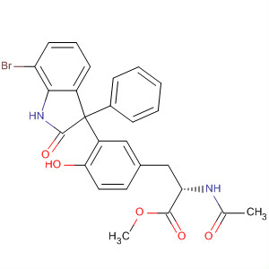 496789-41-4  L-Tyrosine,N-acetyl-3-(7-bromo-2,3-dihydro-2-oxo-3-phenyl-1H-indol-3-yl)-, methylester 496789-41-4  L-Tyrosine,N-acetyl-3-(7-bromo-2,3-dihydro-2-oxo-3-phenyl-1H-indol-3-yl)-, methylester