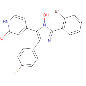 496804-10-5  2(1H)-Pyridinone,4-[2-(2-bromophenyl)-4-(4-fluorophenyl)-1-hydroxy-1H-imidazol-5-yl]-