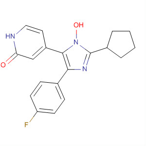 496804-18-3  2(1H)-Pyridinone,4-[2-cyclopentyl-4-(4-fluorophenyl)-1-hydroxy-1H-imidazol-5-yl]-