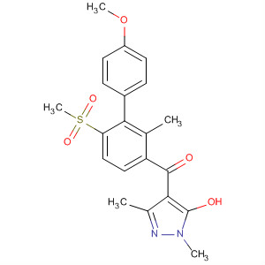 496805-53-9  Methanone,(5-hydroxy-1,3-dimethyl-1H-pyrazol-4-yl)[4'-methoxy-2-methyl-6-(methylsulfonyl)[1,1'-biphenyl]-3-yl]-