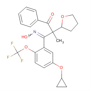 496839-70-4  2-Furanpropanal,2-benzoyl-4-[2-(cyclopropyloxy)-5-(trifluoromethoxy)phenyl]tetrahydro-,a-oxime, (2R,4R)-