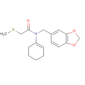 496842-70-7  Acetamide,N-(1,3-benzodioxol-5-ylmethyl)-N-1-cyclohexen-1-yl-2-(methylthio)-