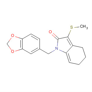 496842-71-8  2H-Indol-2-one,1-(1,3-benzodioxol-5-ylmethyl)-1,4,5,6-tetrahydro-3-(methylthio)-